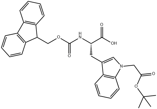 (S)-2-(((9H-fluoren-9-yl)methoxy)carbonylamino)-3-(1-(2-tert-butoxy-2-oxoethyl)-1H-indol-3-yl)propanoic acid Structure