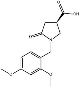 (3R)-1-[(2,4-dimethoxyphenyl)methyl]-5-oxopyrrolidine-3-carboxylic acid Structure