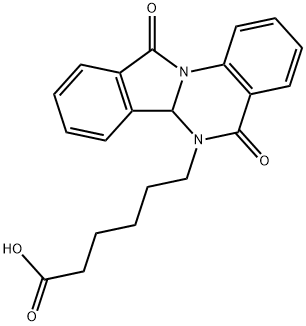 6-(5,11-dioxoisoindolo[2,1-a]quinazolin-6(5H,6aH,11H)-yl)hexanoic acid 구조식 이미지