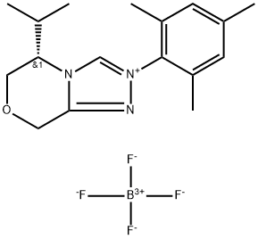 (5S)-5,6-dihydro-5-(1-methylethyl)-2-(2,4,6-trimethylphenyl)-8H-1,2,4-Triazolo[3,4-c][1,4]oxazinium tetrafluoroborate Structure