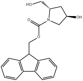 (2S,4R)-(9H-fluoren-9-yl)methyl 4-hydroxy-2-(hydroxymethyl)pyrrolidine-1-carboxylate Structure