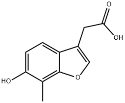 2-(6-hydroxy-7-methylbenzofuran-3-yl)acetic acid 구조식 이미지