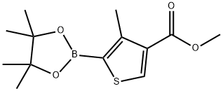 methyl4-methyl-5-(4,4,5,5-tetramethyl-1,3,2-dioxaborolan-2-yl)thiophene-3-carboxylate Structure