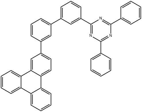 2,4-Diphenyl-6-[3'-(2-triphenylenyl)[1,1'-biphenyl]-3-yl]-1,3,5-triazine Structure