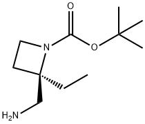 (R)-tert-Butyl 2-(aminomethyl)-2-ethylazetidine-1-carboxylate 구조식 이미지