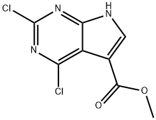 methyl 2,4-dichloro-7H-pyrrolo[2,3-d]pyrimidine-5-carboxylate Structure