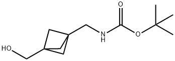 tert-Butyl((3-(hydroxymethyl)bicyclo[1.1.1]pentan-1-yl)methyl)carbamate Structure
