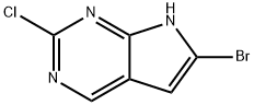 6-bromo-2-chloro-7H-pyrrolo[2,3-d]pyrimidine Structure