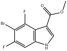 methyl 5-bromo-4,6-difluoro-1H-indole-3-carboxylate 구조식 이미지