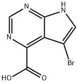 5-bromo-7H-pyrrolo[2,3-d]pyrimidine-4-carboxylic acid Structure