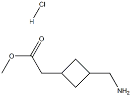 methyl 2-[3-(aminomethyl)cyclobutyl]acetate hydrochloride Structure