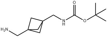 tert-Butyl((3-(aminomethyl)bicyclo[1.1.1]pentan-1-yl)methyl)carbamate 구조식 이미지