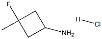 3-fluoro-3-methylcyclobutan-1-amine hydrochloride 구조식 이미지