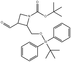 tert-butyl 2-{[(tert-butyldiphenylsilyl)oxy]methyl}-3-formylazetidine-1-carboxylate 구조식 이미지