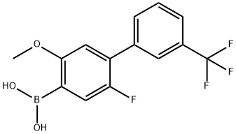 2-fluoro-5-methoxy-3'-(trifluoromethyl)biphenyl-4-ylboronic acid 구조식 이미지