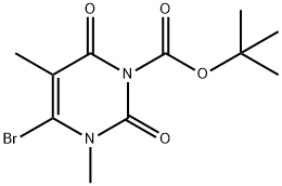 tert-butyl4-bromo-3,5-dimethyl-2,6-dioxo-3,6-dihydropyrimidine-1(2H)-carboxylate 구조식 이미지