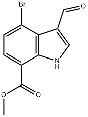 ethyl 4-bromo-3-formyl-1H-indole-7-carboxylate Structure