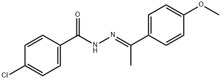 4-chloro-N'-[(1E)-1-(4-methoxyphenyl)ethylidene]benzohydrazide Structure