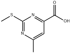 6-methyl-2-(methylthio)pyrimidine-4-carboxylic acid 구조식 이미지