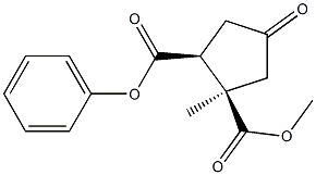 (CIS)-1-BENZYL 2-METHYL 4-OXOCYCLOPENTANE-1,2-DICARBOXYLATE Structure