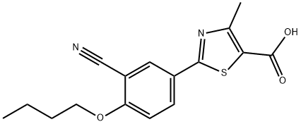 2-(4-butoxy-3-cyanophenyl)-4-methylthiazole-5-carboxylic acid 구조식 이미지