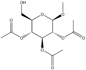 BETA-D-GLUCOPYRANOSIDE, METHYL, 2,3,4-TRIACETATE Structure