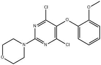 4,6-dichloro-5-(2-methoxy-phenoxy)-2-(morpholin-4-yl)pyrimidine Structure