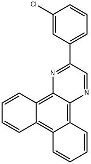 2-(3-chlorophenyl)dibenzo[f,h]quinoxaline 구조식 이미지