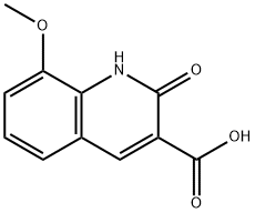 8-methoxy-2-oxo-1,2-dihydroquinoline-3-carboxylic acid 구조식 이미지