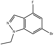 6-Bromo-1-ethyl-4-fluoro -1H- indazole 구조식 이미지