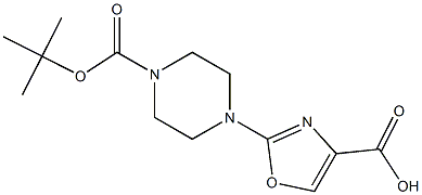 2-(4-(tert-butoxycarbonyl)piperazin-1-yl)oxazole-4-carboxylic acid Structure