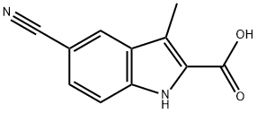 5-Cyano-3-methyl-1H-indole-2-carboxylic acid 구조식 이미지