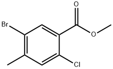 5-Bromo-2-chloro-4-methyl-benzoic acid methyl ester Structure