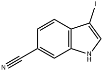 3-iodo-1H-indole-6-carbonitrile 구조식 이미지