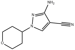 3-amino-1-(tetrahydro-2H-pyran-4-yl)-1H-pyrazole-4-carbonitrile Structure