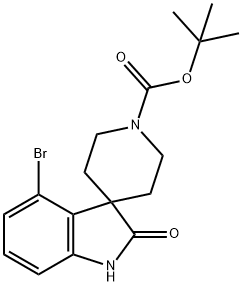 tert-Butyl 4-bromo-2-oxospiro[indoline-3,4'-piperidine]-1'-carboxylate Structure