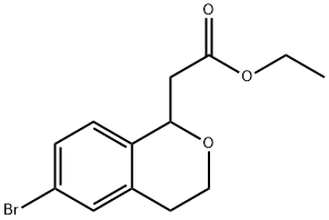 (6-Bromo-Isochroman-1-Yl)-Acetic Acid Ethyl Ester 구조식 이미지