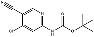 tert-butyl-(4-chloro-5-cyanopyridin-2-yl)carbamate 구조식 이미지