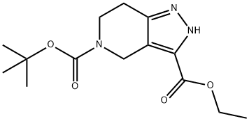 5-Tert-Butyl 3-Ethyl 6,7-Dihydro-2H-Pyrazolo[4,3-C]Pyridine-3,5(4H)-Dicarboxylate 구조식 이미지