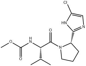 methyl(S)-1-((S)-2-(5-chloro-1H-imidazol-2-yl)pyrrolidin-1-yl)-3-methyl-1-oxobutan-2-ylcarbamate Structure