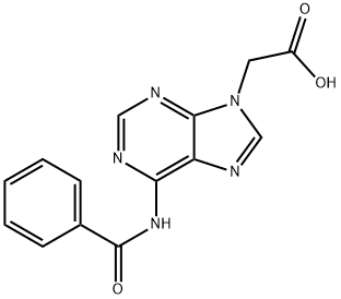 6-Benzoylamino-9H-purine-9-acetic acid 구조식 이미지