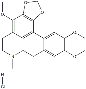 4,10,11-trimethoxy-7-methyl-6,7,7a,8-tetrahydro-5H-[1,3]dioxolo[4',5':4,5]benzo[1,2,3-de]benzo[g]quinoline hydrochloride Structure