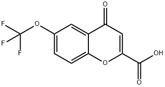 6-trifluoromethoxychromone-2-carboxylic acid 구조식 이미지