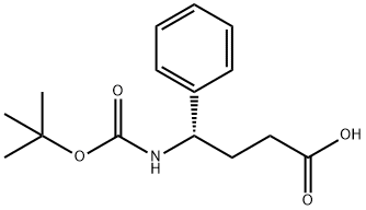 (S)-4-(tert-butoxycarbonyl-amino)-4-phenylbutanoic acid 구조식 이미지