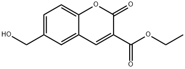 Ethyl 6-(hydroxymethyl)-2-oxo-2H-chromene-3-carboxylate 구조식 이미지