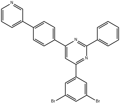 Pyrimidine, 4-(3,5-dibromophenyl)-2-phenyl-6-[4-(3-pyridinyl)phenyl]- 구조식 이미지