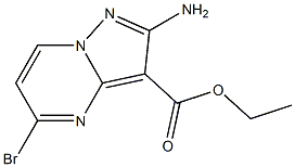 ethyl 2-amino-5-bromopyrazolo[1,5-a]pyrimidine-3-carboxylate 구조식 이미지