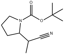 tert-butyl 2-(1-cyanoethyl)pyrrolidine-1-carboxylate Structure