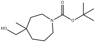 Tert-Butyl 4-(Hydroxymethyl)-4-Methylazepane-1-Carboxylate Structure