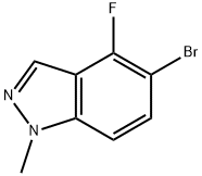 5-Bromo-4-fluoro-1-methyl-1H-indazole 구조식 이미지